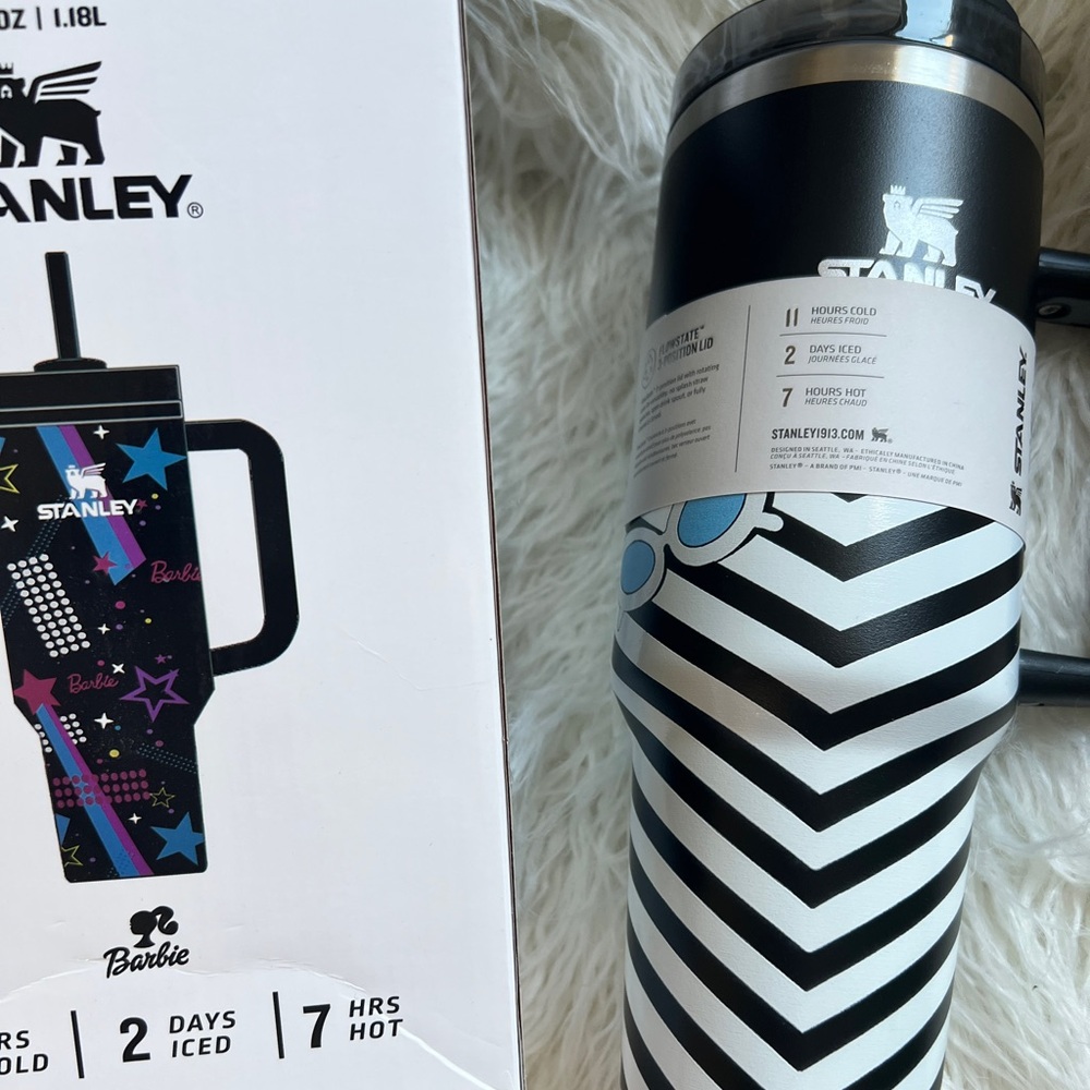 Stanley Barbie x, 40 oz Tumbler Black and White.